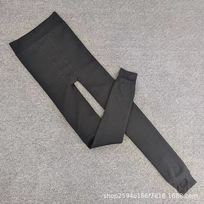 Thickened thermal and velvet hip lift single pair of pants weighs more than 300 grams