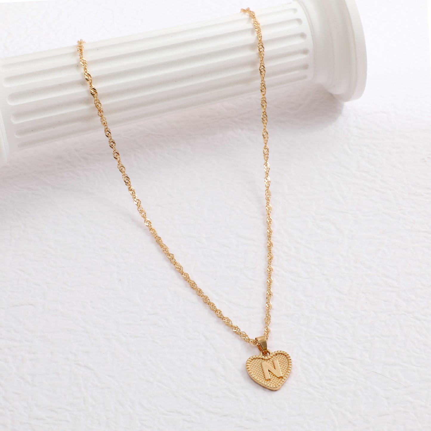 Love Heart Letter Necklace