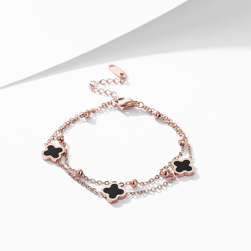 Gourd love titanium steel anklet