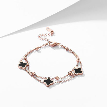 Gourd love titanium steel anklet