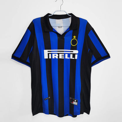 98-99 Inter Milan Short Sleeve Retro Ronaldo Baggio Zanetti Moratti Jersey