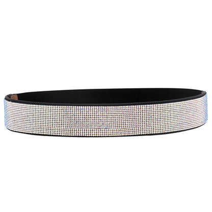 Handmade rhinestone inlaid elastic waist seal