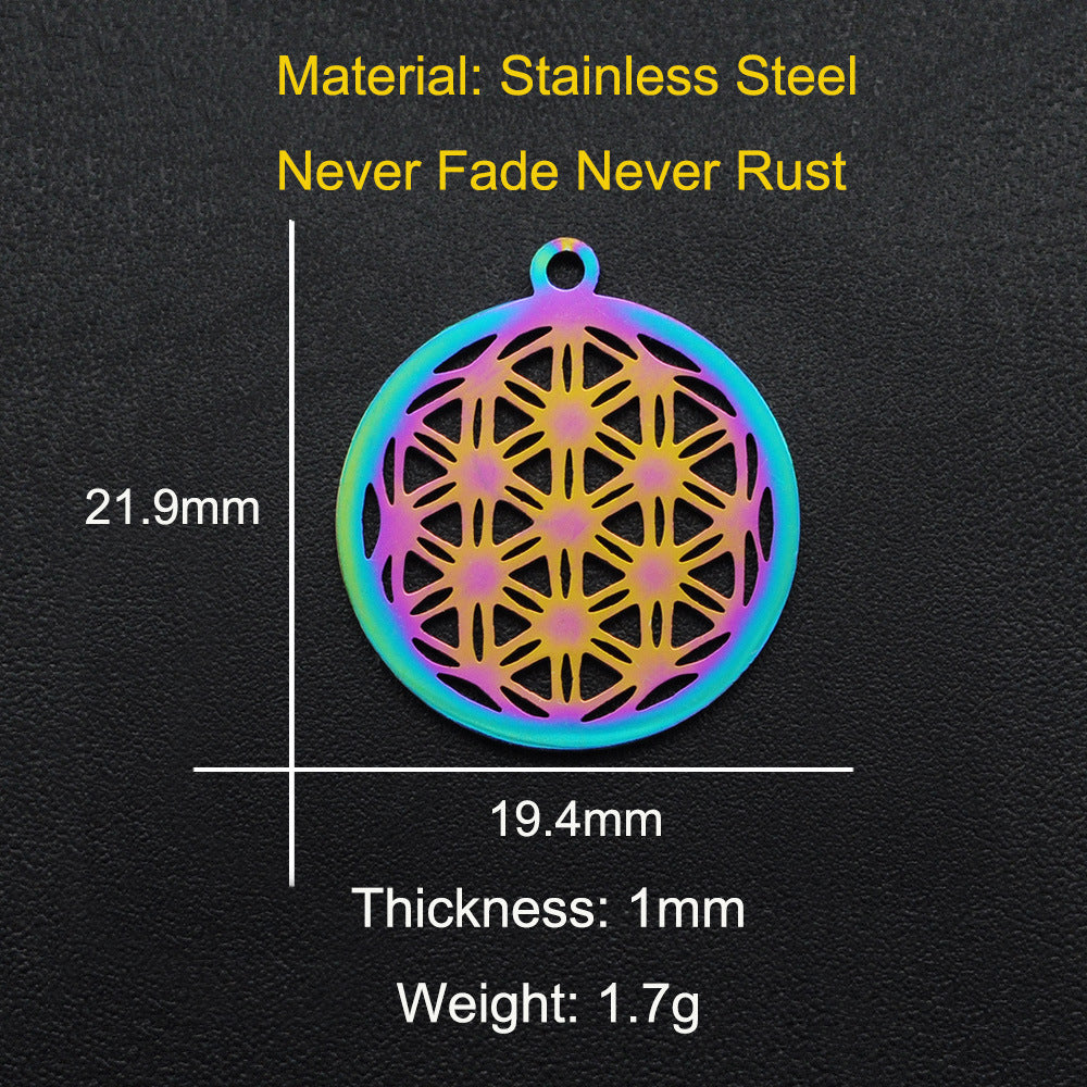 5 pcs/bag Coconut Tree Christmas Tree Titanium Steel Pendant