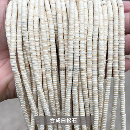 2 * 4Mm multicolor synthetic turquoise right-angle disc loose beads