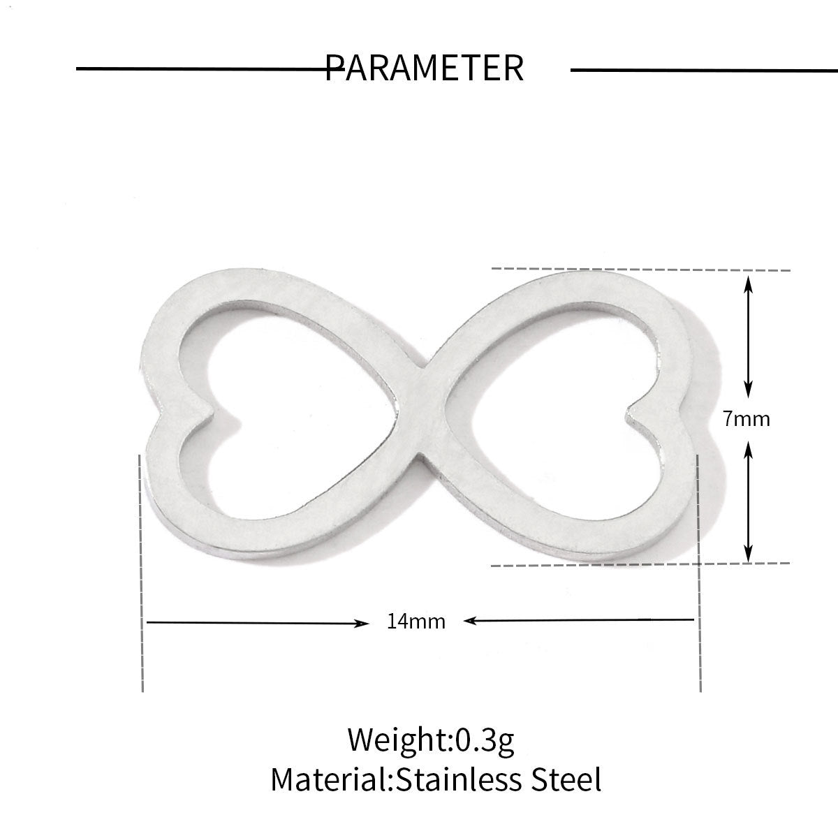 20 pcs/pack of boys and girls digital titanium steel pendants