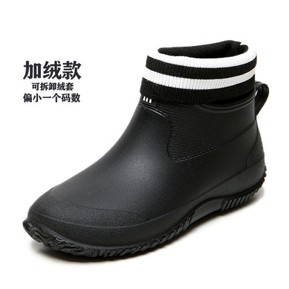 Versatile couple rain boots non-slip