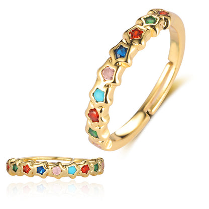 Cross eye zircon ring