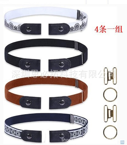 Braided leather button belt