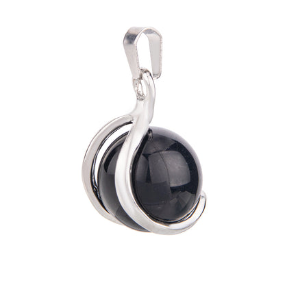 Pingente em forma de U com conta giratória livre de cristal 