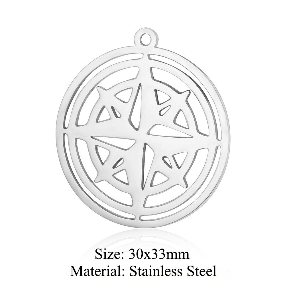 5 pcs/pack, water drop sun titanium steel pendant.