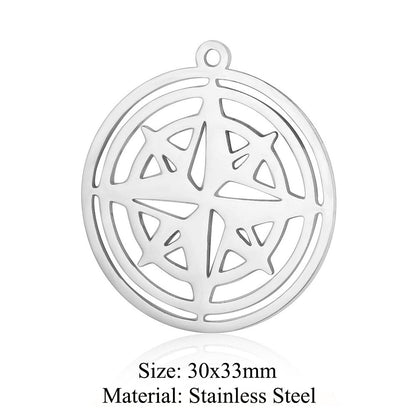 5 pcs/pack, water drop sun titanium steel pendant.