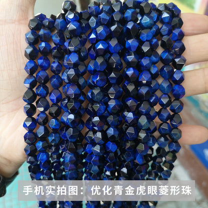 Tiger eye cut rhombus beads loose beads