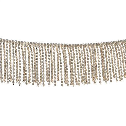 Rhinestone inlaid belly dance waist chain