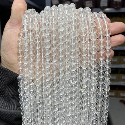 A + grade natural white crystal loose beads