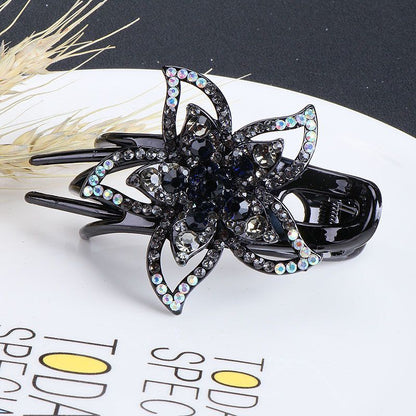 Elegant disc hair grab water drill flower headdress
