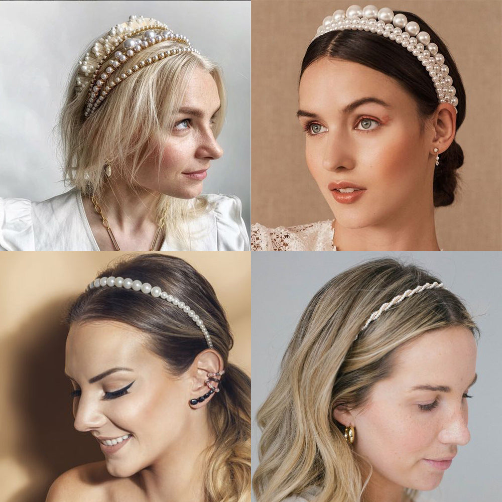 Wave Pearl Headband for Women