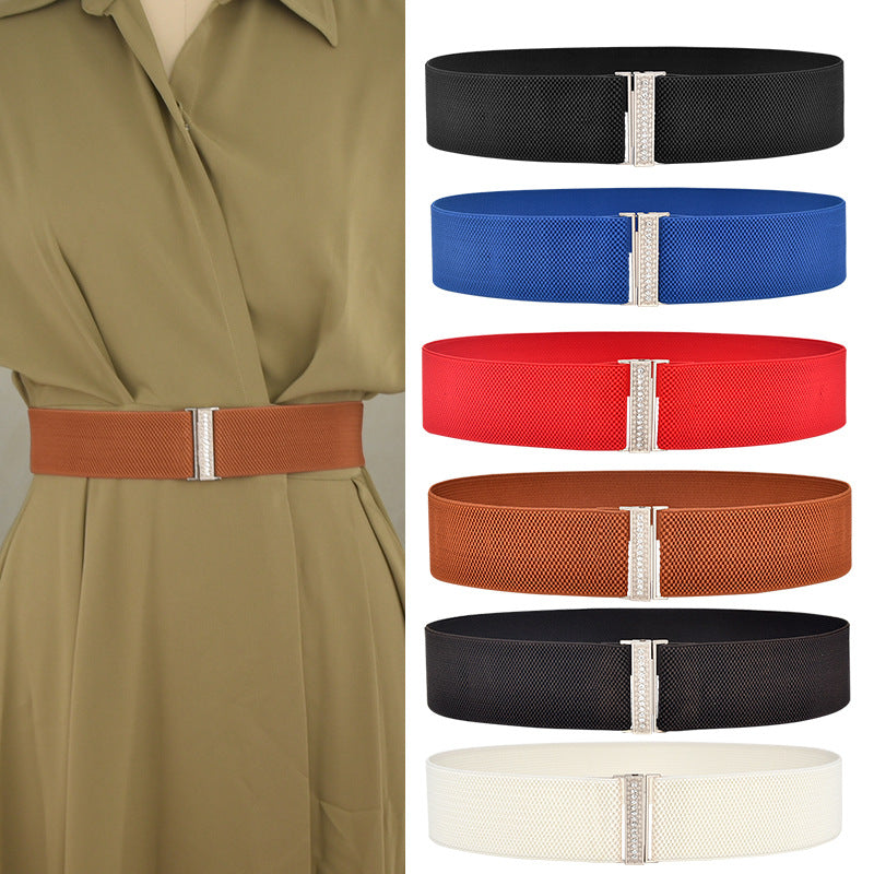 Elastic rhinestone belt elastic