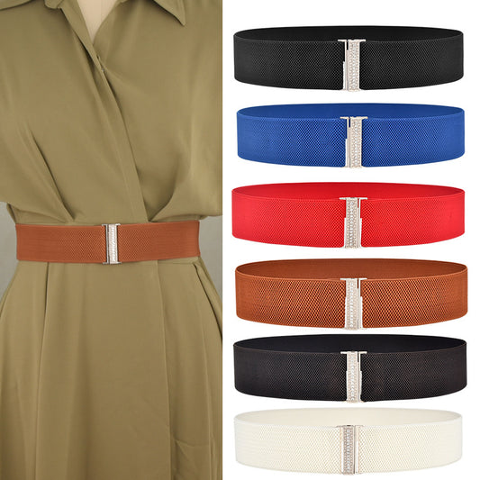 Elastic rhinestone belt elastic