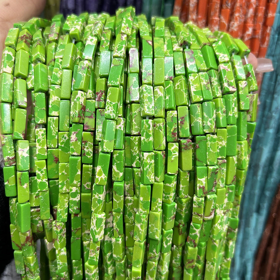 4*13mm long crystal agate cube special shaped beads