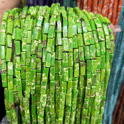 4*13mm long crystal agate cube special shaped beads