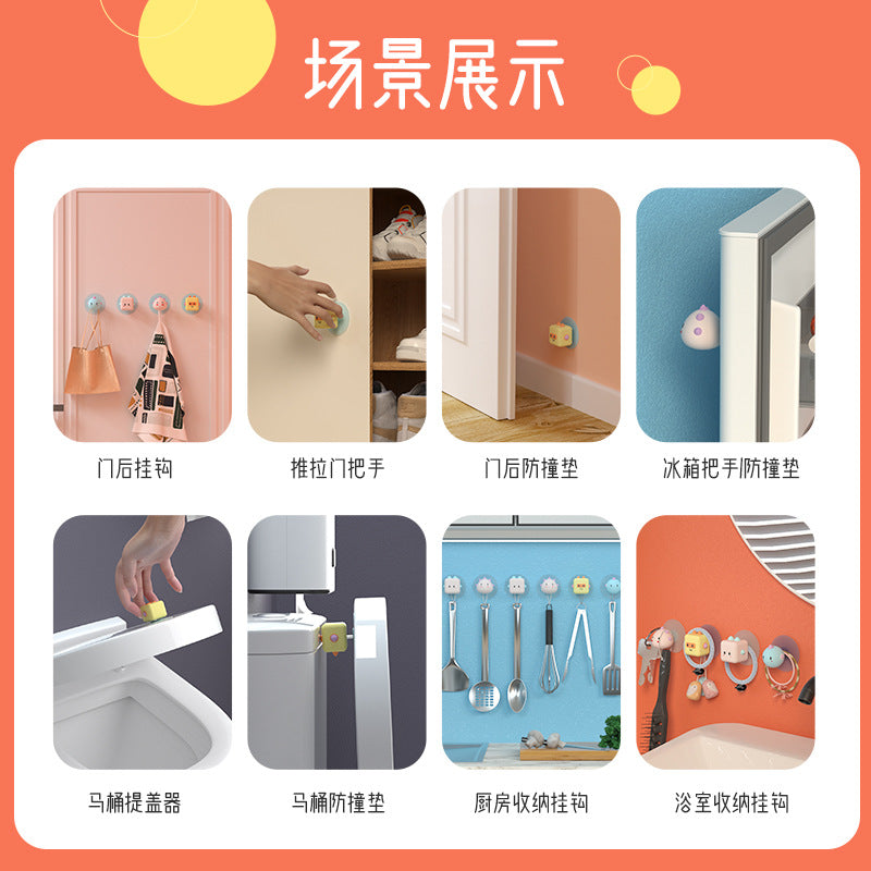 Hanging Hooks Non-Tracking Adhesive Strips Sticky Hooks