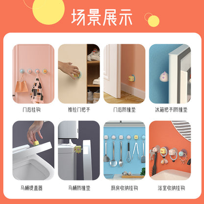 Hanging Hooks Non-Tracking Adhesive Strips Sticky Hooks