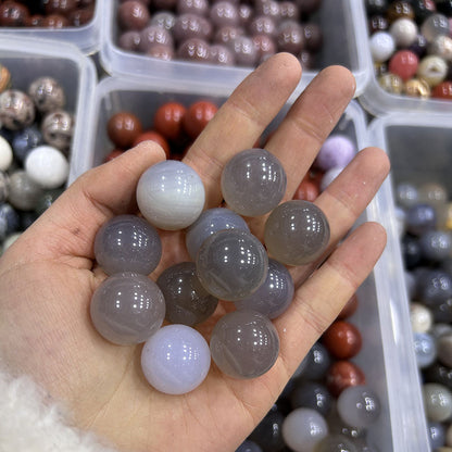 20mm natural stone crystal agate ball crystal round beads crafts