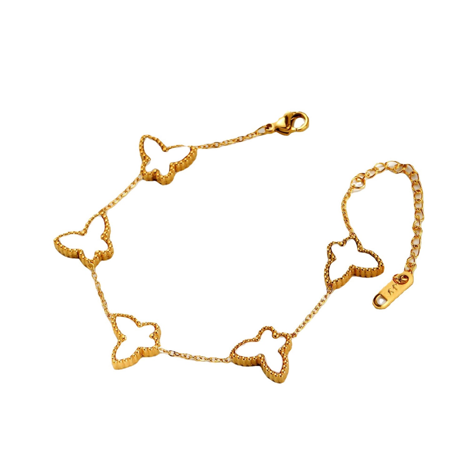 Color Retaining Titanium Steel Butterfly Bracelet