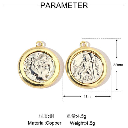 18k gold butterfly star copper zircon pendant.