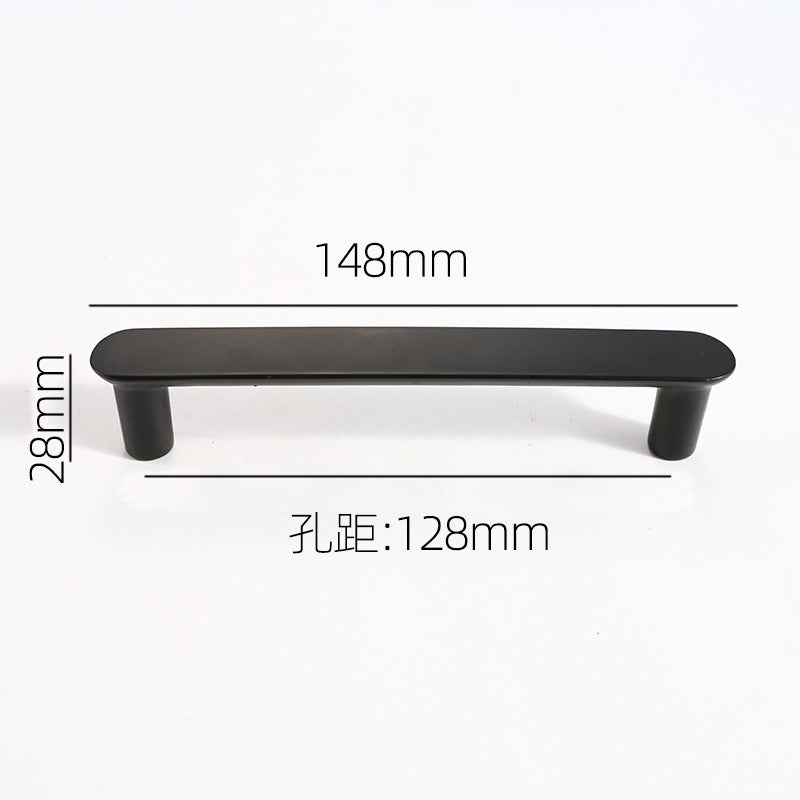 Anti-collision curved cabinet door handle