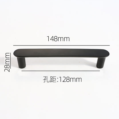 Anti-collision curved cabinet door handle