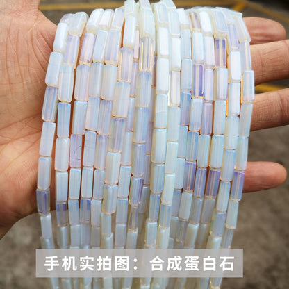 4 * 13Mm crystal agate square loose beads