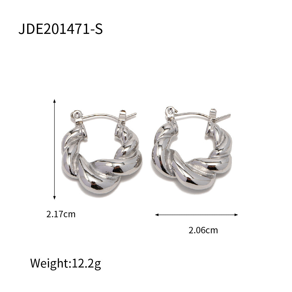 Braided Chunky Hoop Earrings