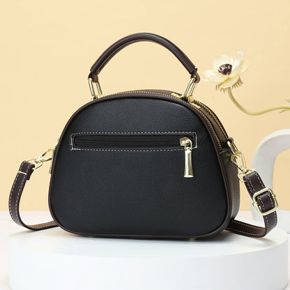 Soft leather shoulder messenger bag