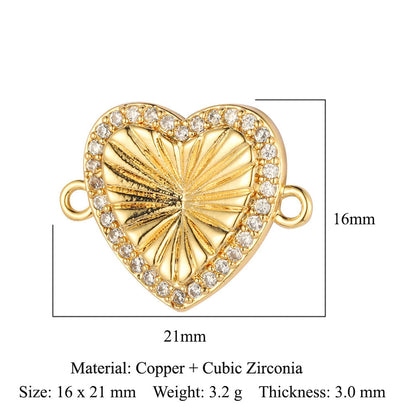 Copper zircon DIY jewelry accessories dripping love