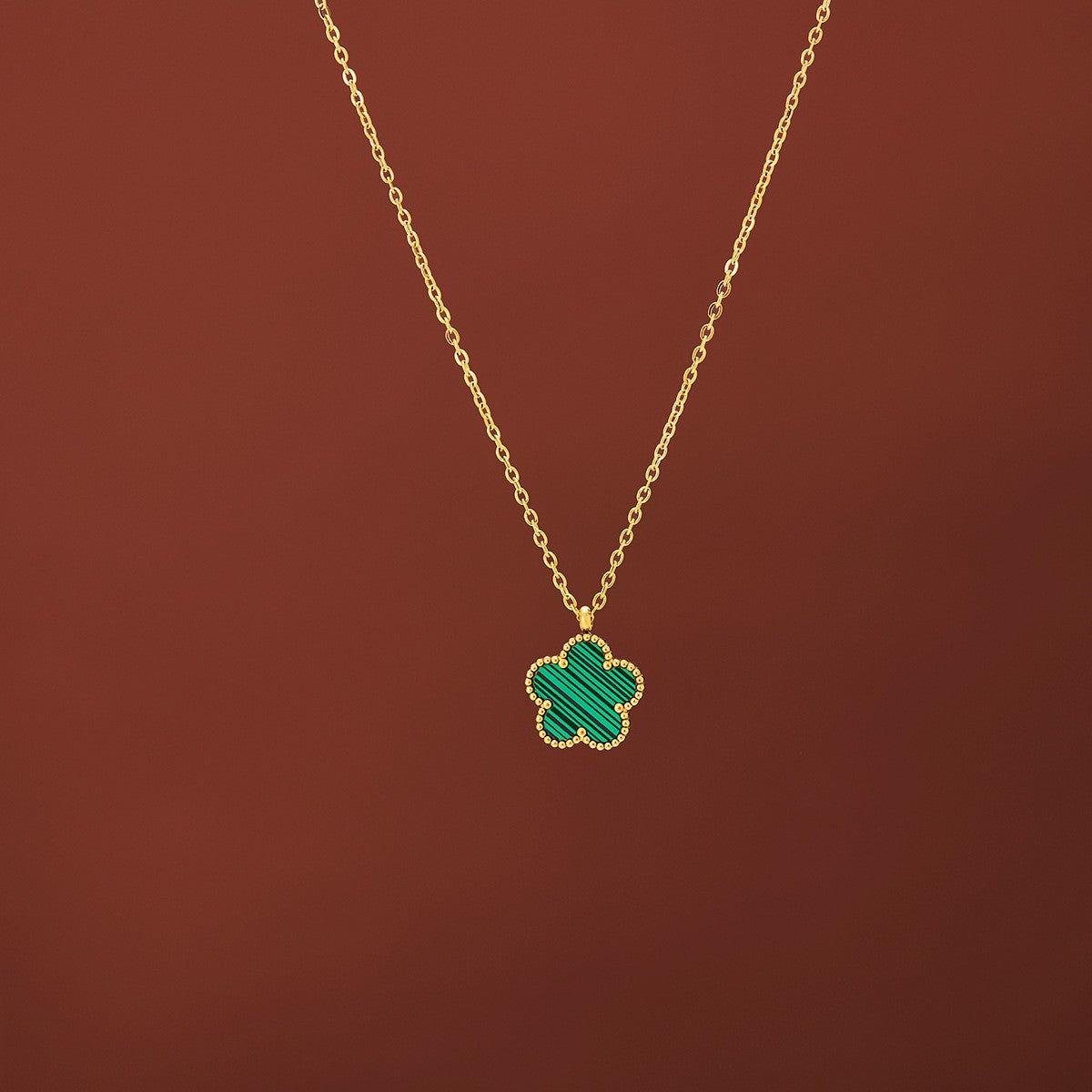Clover Flower Titanium Steel Necklace