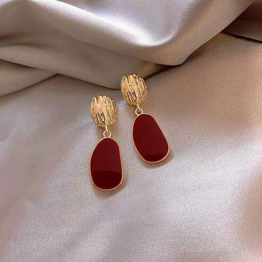 Pendientes retro rojos 