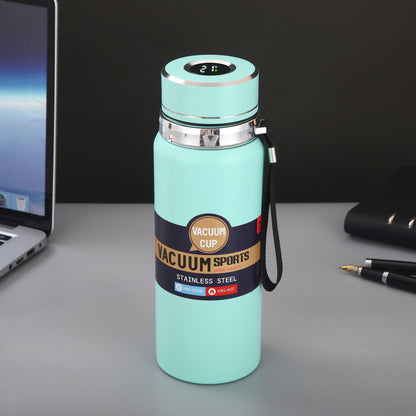 Taza aislada inteligente con pantalla de temperatura, acero inoxidable 304 