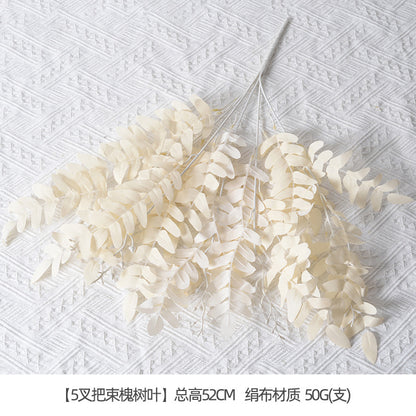 Champagne color rose artificial flower arrangement plastic flower