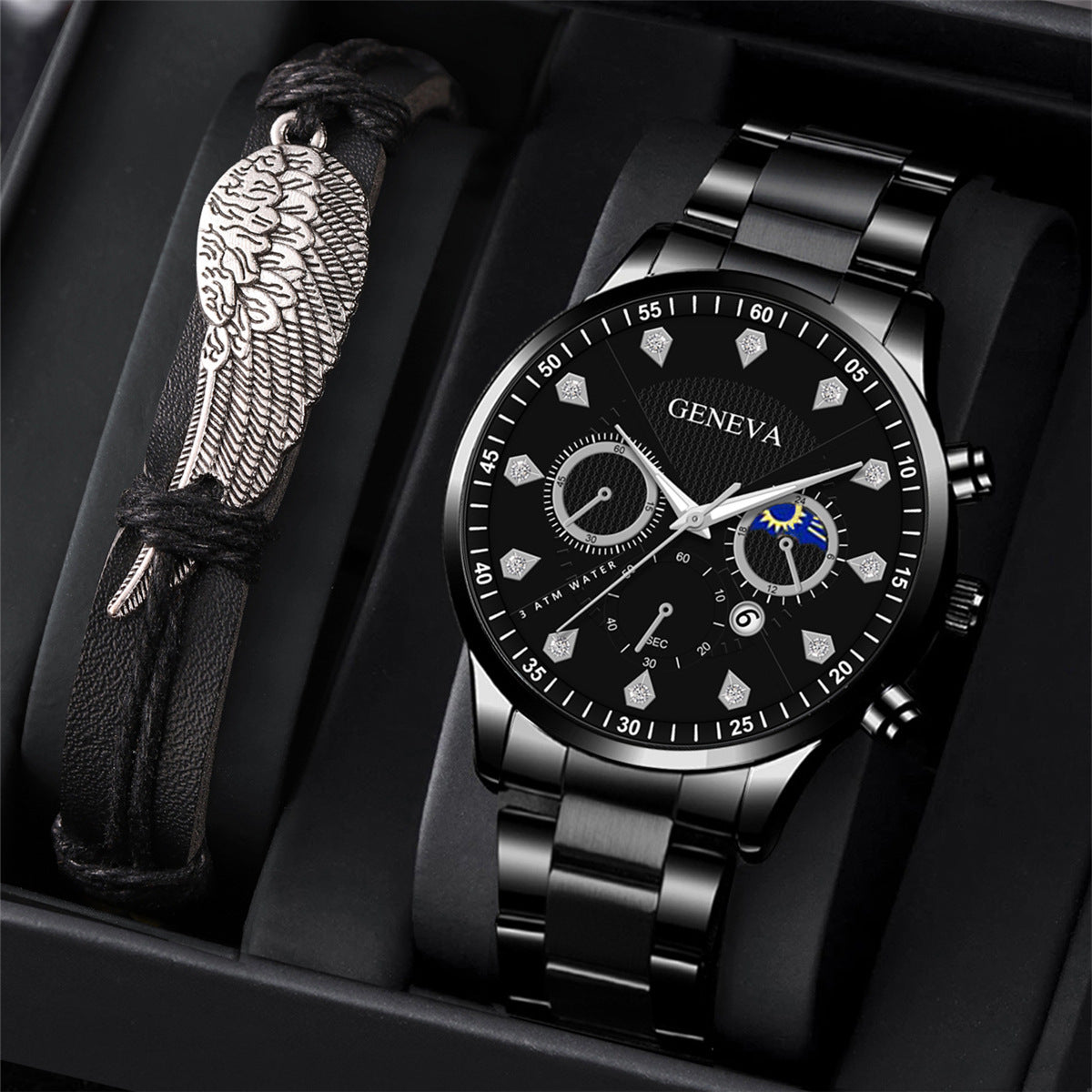 Casual quartz watch bracelet set