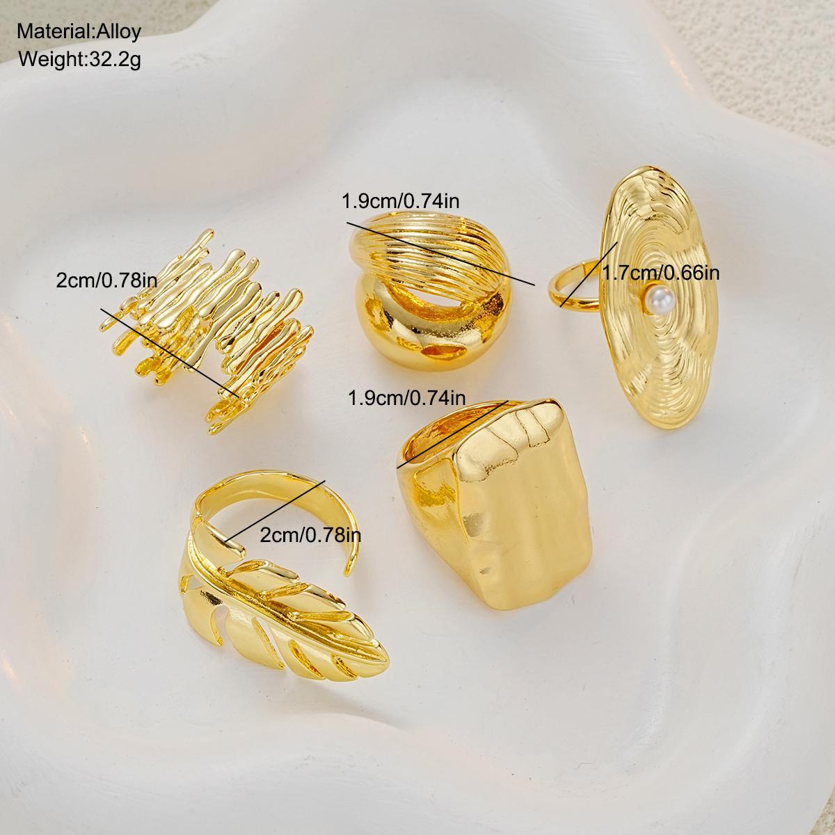 Gold Pearl Joint Ring