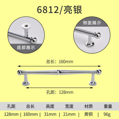 Chrome Bright Silver Brass Handle