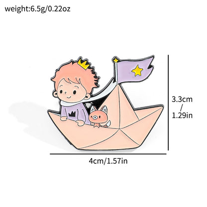 Cartoon Little Prince Metal Pin