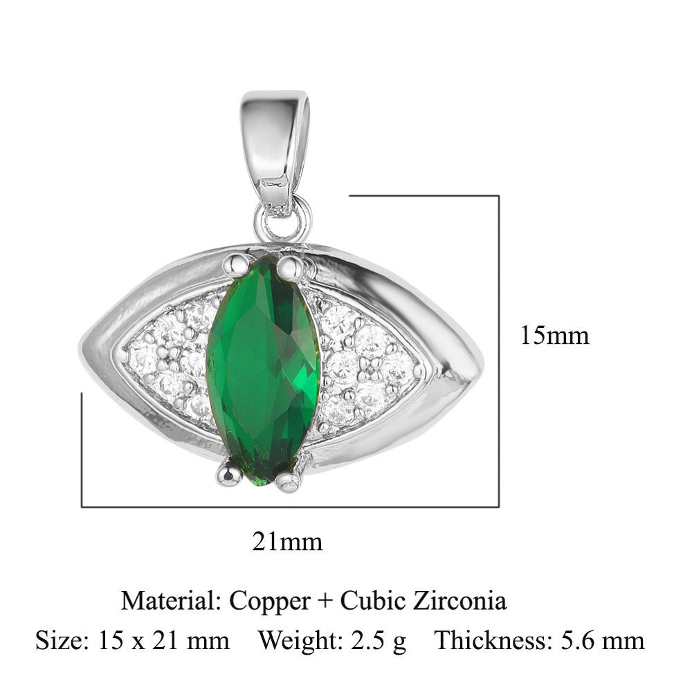 Palm flower sun color zirconium copper pendant