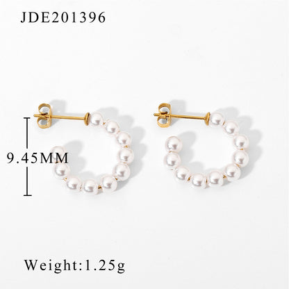 Pearl gold earrings
