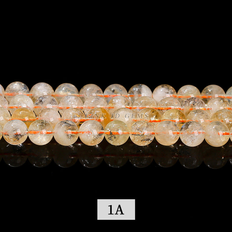 Citrine work in progress round beads wholesale