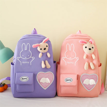 4-piece student backpack large capacity