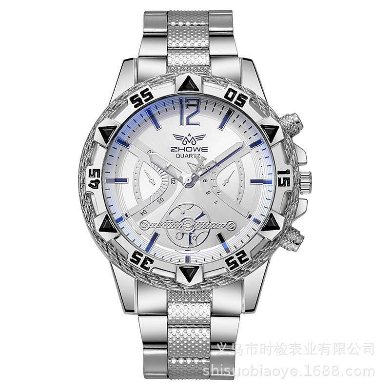 Cross-Border Blue Glass Men's Watch