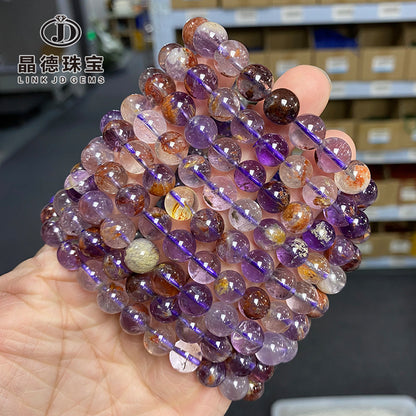 5A Natural Purple Ghost Stone Bracelet
