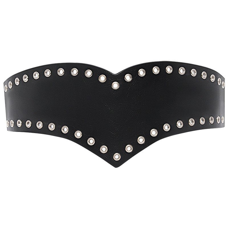 Elastic waist casual wide belt